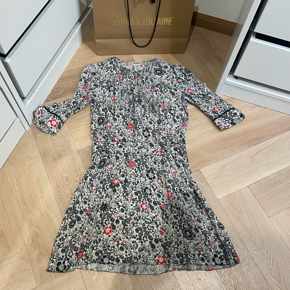 Zadig & Voltaire Remus Floral Print Mini Dress in Size XS